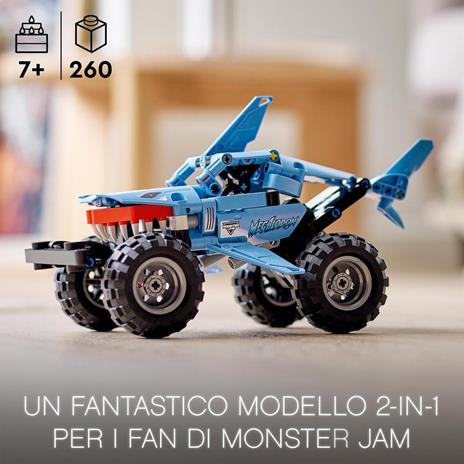 LEGO Technic 42134 Monster Jam Megalodon, da Camion a Macchina Giocattolo Low Racer Lusca, per Bambini di 7+ Anni - 2