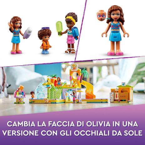 LEGO Friends 41720 Parco Acquatico, Piscina con Scivolo con Mini Bamboline, Idea Regalo, Giochi per Bambini dai 6 Anni - 5