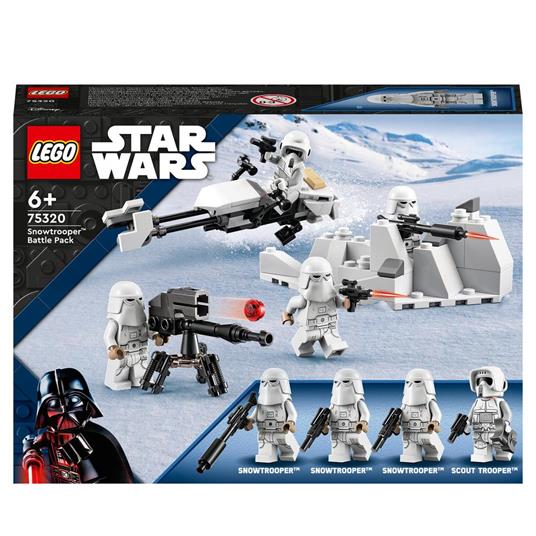 LEGO Star Wars Battle Pack Soldati Artici, Include 4 Personaggi, Giocattoli per Bambino dai 6 Anni in su, 75320 - LEGO - Star Wars - Astronavi - Giocattoli | IBS