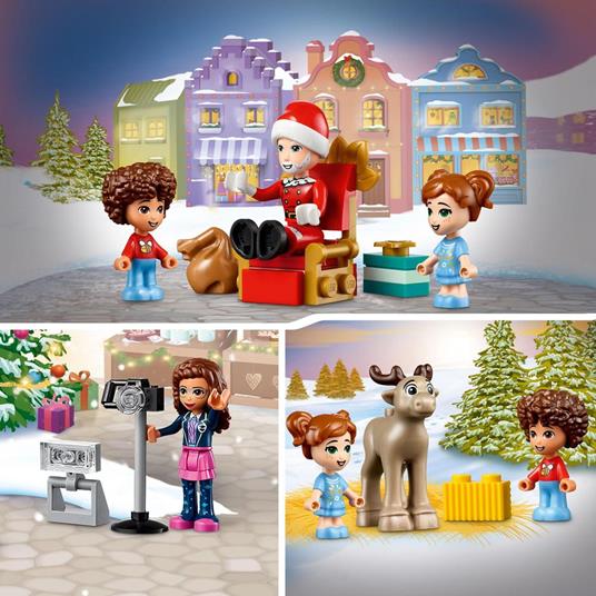 LEGO Friends 41706 Calendario dell'Avvento, Set 2022, 24 Giochi Creativi Natalizi con Babbo Natale, Pupazzo di Neve e Renne - 5