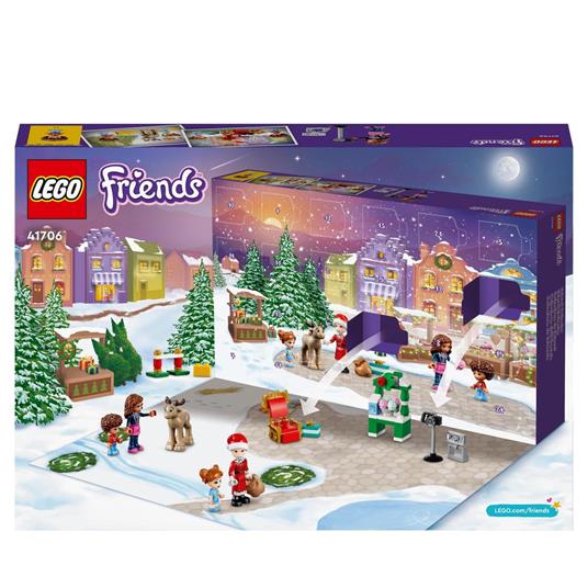 LEGO Friends 41706 Calendario dell'Avvento, Set 2022, 24 Giochi Creativi Natalizi con Babbo Natale, Pupazzo di Neve e Renne - 8