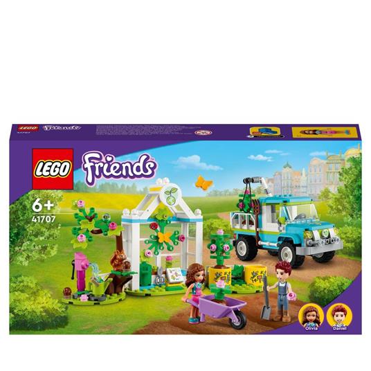 LEGO Friends Veicolo Pianta-Alberi, Set Ispirato alla Natura con Giardino, Auto e Animali, per Bambini di 6+ Anni, 41707