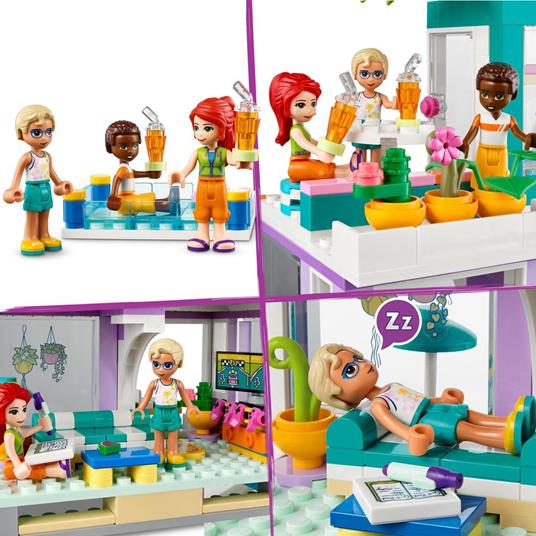 LEGO Friends 41709 Casa delle Vacanze sulla Spiaggia, con Piscina e Mini Bamboline Mia, Costruzioni per Bambini di 7+ Anni - 6