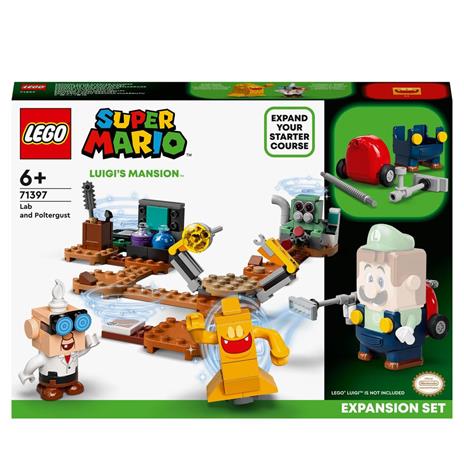 LEGO Super Mario 71397 Laboratorio e Poltergust di Luigis Mansion - Pack di Espansione, Costruzioni per Bambini di 6+ Anni