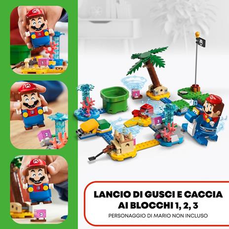 LEGO Super Mario 71398 Lungomare di Dorrie - Pack di Espansione, Giocattoli per Bambini dai 6 Anni in su con Granchio - 3