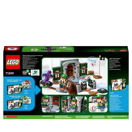 LEGO Super Mario Atrio di Luigi's Mansion - Pack di Espansione, Giocattolo da Costruire per Bambini con Ombretta e Boo, 71399 - 9