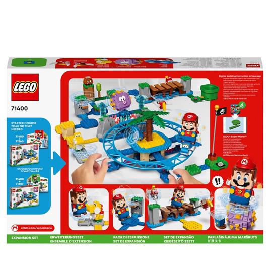 LEGO Super Mario 71400 Spiaggia del Ricciospino Gigante - Pack di Espansione, Giocattolo con Yoshi e Delfino, Regalo 7+ Anni - 8