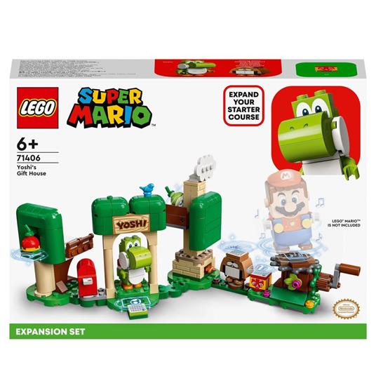 LEGO Super Mario 71406 Pack Espansione Casa dei Regali di Yoshi con 2 Figure, Giocattoli da Combinare con gli Starter Pack