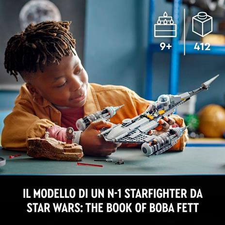 LEGO Star Wars 75325 Starfighter N-1 del Mandaloriano, Personaggi Peli Motto, Droide BD e Baby Yoda, Giocattolo Costruibile - 2