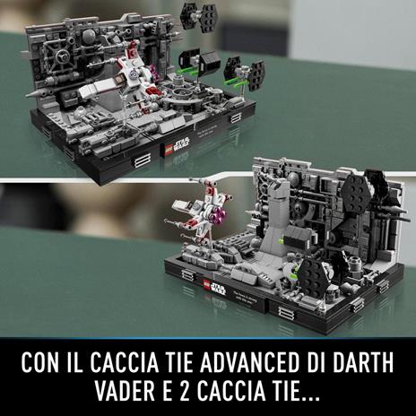 LEGO Star Wars 75329 Diorama Volo sulla Trincea della Morte Nera, Set Guerre Stellari per Adulti, TIE Advanced di Darth Vader - 5