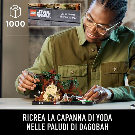 LEGO Star Wars 75330 Diorama Addestramento Jedi su Dagobah, Set Guerre Stellari per Adulti, Minifigure Yoda e Luke Skywalker - 3