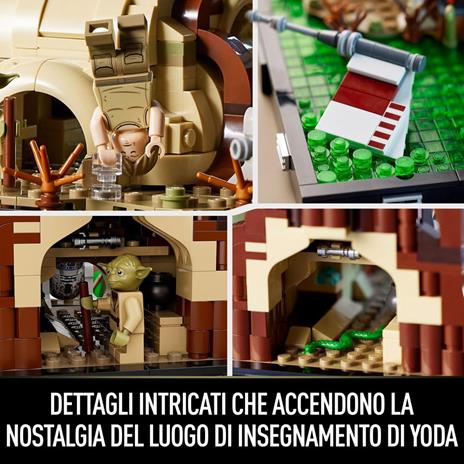 LEGO Star Wars 75330 Diorama Addestramento Jedi su Dagobah, Set Guerre Stellari per Adulti, Minifigure Yoda e Luke Skywalker - 6
