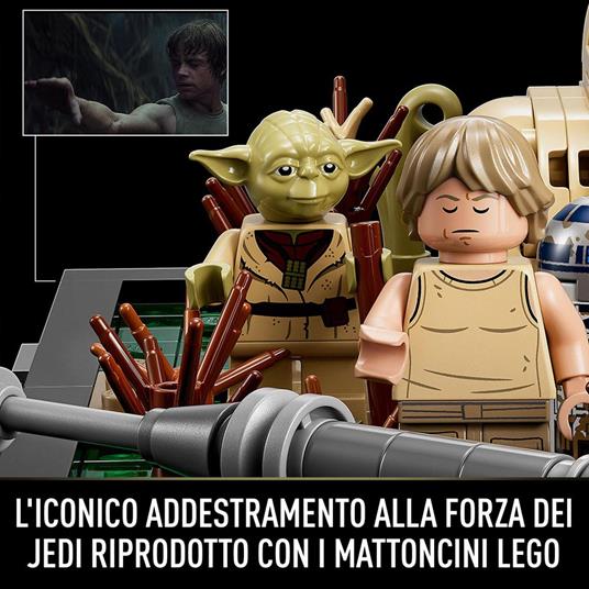 LEGO Star Wars 75330 Diorama Addestramento Jedi su Dagobah, Set Guerre Stellari per Adulti, Minifigure Yoda e Luke Skywalker - 6