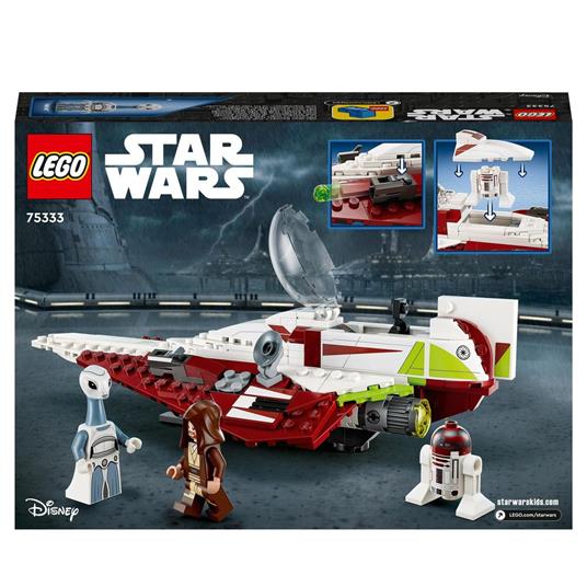 LEGO Star Wars 75333 Jedi Starfighter di Obi-Wan Kenobi, Set l'Attacco dei Cloni con Droide e Minifigure Taun We, Spada Laser - 9