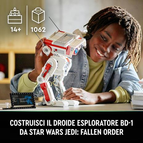 LEGO Star Wars 75335 BD-1, Figura di Droide Snodabile, Modellino da Collezione, Set dal Videogame Jedi: Fallen Order - 2