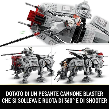 LEGO Star Wars 75337 Walker AT-TE, Modellino da Costruire, Gambe Snodabili, Cloni Soldato, Droidi da Battaglia e Droide Ragno - 4