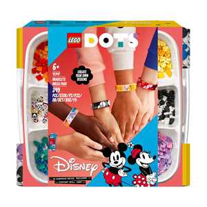 Giocattolo LEGO DOTS 41947 Disney Multipack Bracciali Topolino e Amici, Set per Creare Gioielli per Bambini con Tessere Glitterate LEGO