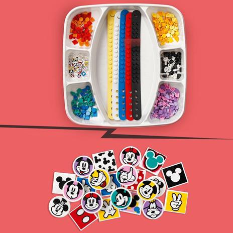 LEGO DOTS 41947 Disney Multipack Bracciali Topolino e Amici, Set per Creare Gioielli per Bambini con Tessere Glitterate - 4