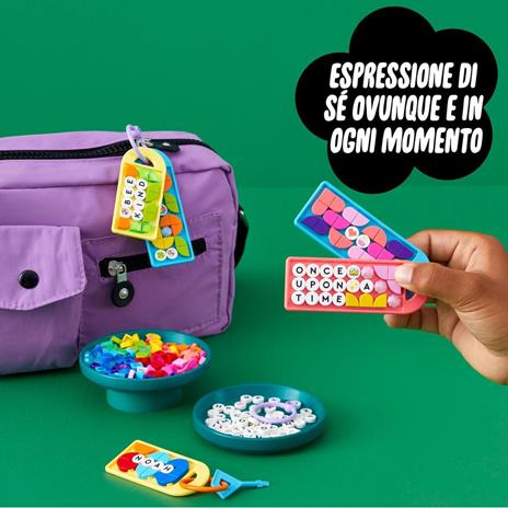 LEGO DOTS 41949 Multipack Bag Tag - Messaggi, Giocattolo Fai Da Te con Lettere e Disegni, Giochi per Bambini di 6+ Anni - 4