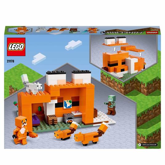 LEGO Minecraft 21178 Il Capanno della Volpe, Mattoncini da Costruzione, Set con Zombie e Animali, Giochi per Bambini - 8