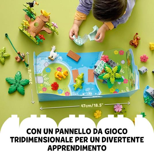 LEGO DUPLO 10973 Animali del Sud America, Giochi Educativi per Bambini dai 2 ai 5 Anni con 7 Figure di Animali Giocattolo - 5