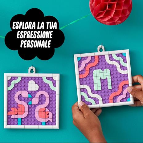 LEGO DOTS 41951 Bacheca Messaggi, Lavagna Personalizzabile per Bambini, Decorazione della Stanza, Giocattolo Fai Da Te - 2