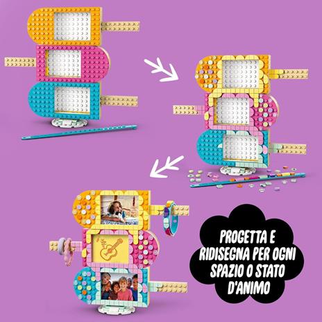 LEGO DOTS 41956 Cornici e Braccialetto - Gelato, Set Fai da Te con Portafoto, Regalo Creativo, Giochi per Bambini - 5