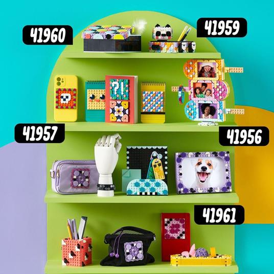 LEGO DOTS 41956 Cornici e Braccialetto - Gelato, Set Fai da Te con Portafoto, Regalo Creativo, Giochi per Bambini - 6