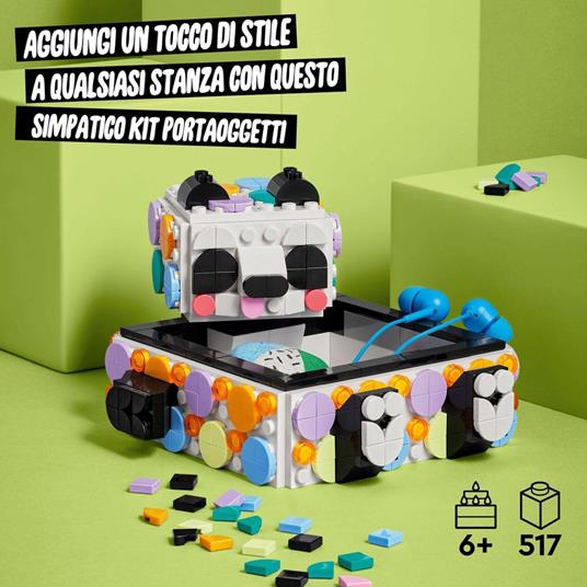 LEGO DOTS 41959 Il Simpatico Panda portaoggetti, Set Scatola Fai da Te, Regalo Creativo, Giochi per Bambini dai 6 Anni - 2