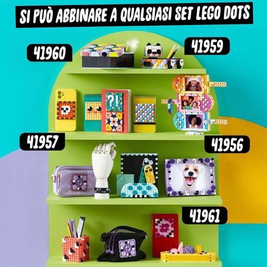 LEGO DOTS 41959 Il Simpatico Panda portaoggetti, Set Scatola Fai da Te, Regalo Creativo, Giochi per Bambini dai 6 Anni - 6