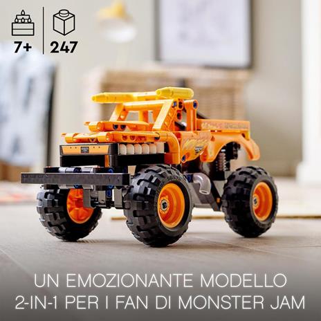 LEGO Technic 42135 Monster Jam El Toro Loco, Set 2 in 1 Camion e Macchina Giocattolo, per Bambini di 7+ Anni - 2