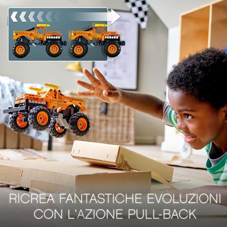 LEGO Technic 42135 Monster Jam El Toro Loco, Set 2 in 1 Camion e Macchina Giocattolo, per Bambini di 7+ Anni - 3