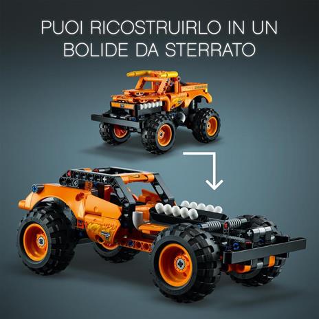 LEGO Technic 42135 Monster Jam El Toro Loco, Set 2 in 1 Camion e Macchina Giocattolo, per Bambini di 7+ Anni - 4