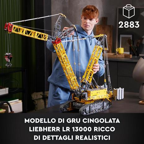 LEGO Technic 42146 Gru Cingolata Liebherr LR 13000 Veicolo da Cantiere Telecomandato con App Control+ Modellismo per Adulti - 2