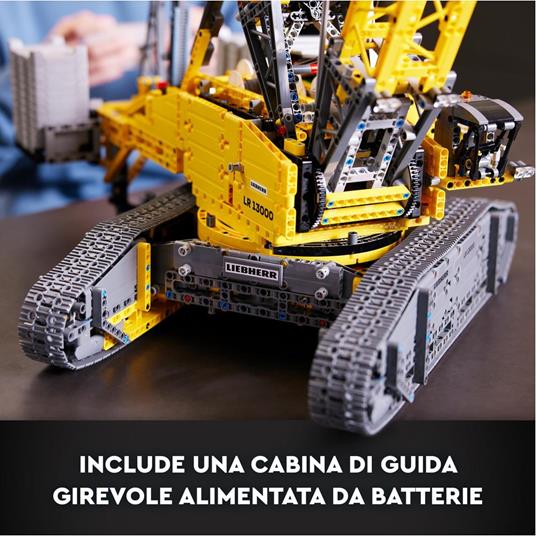 LEGO Technic 42146 Gru Cingolata Liebherr LR 13000 Veicolo da Cantiere Telecomandato con App Control+ Modellismo per Adulti - 3