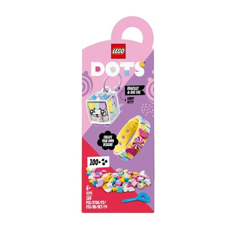 LEGO DOTS 41944 Dolci Tentazioni - Braccialetto e Bag Tag, 2 in 1, Kit Creazione Gioielli e Portachiavi, Giochi Creativi