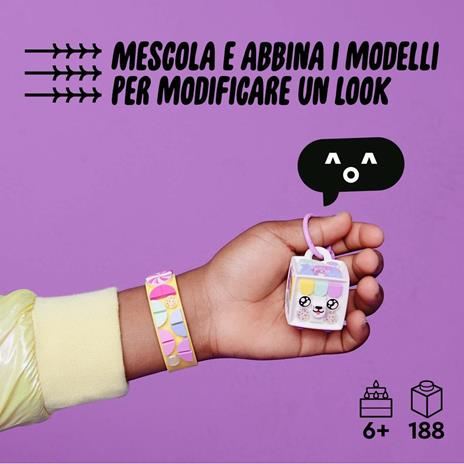 LEGO DOTS 41944 Dolci Tentazioni - Braccialetto e Bag Tag, 2 in 1, Kit Creazione Gioielli e Portachiavi, Giochi Creativi - 3
