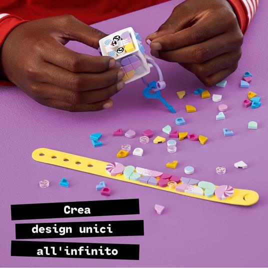 LEGO DOTS 41944 Dolci Tentazioni - Braccialetto e Bag Tag, 2 in 1, Kit Creazione Gioielli e Portachiavi, Giochi Creativi - 4