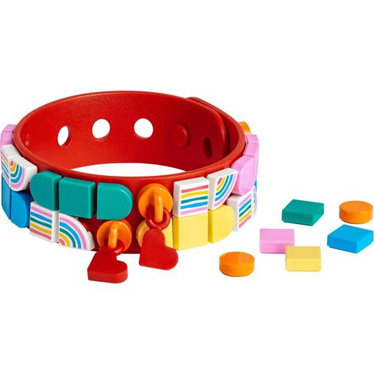 LEGO DOTS 41953 Braccialetto Arcobaleno con Ciondoli, Set Fai da Te, Costruire Braccialetti Personalizzati, Regalo Creativo - 7