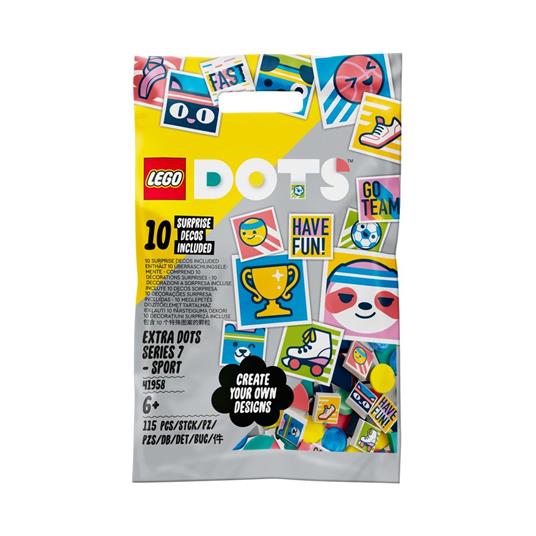 LEGO DOTS 41958 Extra DOTS Serie 7 - SPORT, Fai da Te, Costruire Braccialetti e Gioielli, Regalo Creativo, Giochi per Bambini - LEGO - DOTs - Set mattoncini - Giocattoli | IBS