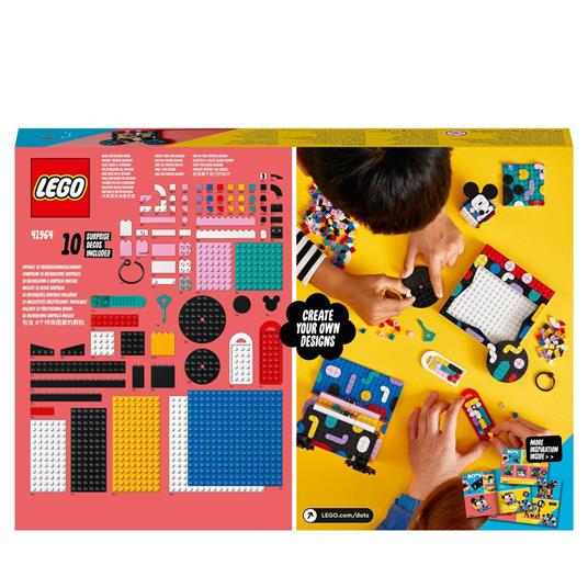 LEGO DOTS 41964 Disney Il KIT Back to School di Topolino e Minnie, Set 6 in 1 con Portagioie e Portafoto, Idea Regalo - 9