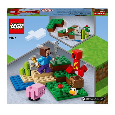 LEGO Minecraft 21177 L'agguato del Creeper, Mattoncini da Costruzione con Steve e 2 Minifigure, Giochi per Bambini 7+ Anni - 8