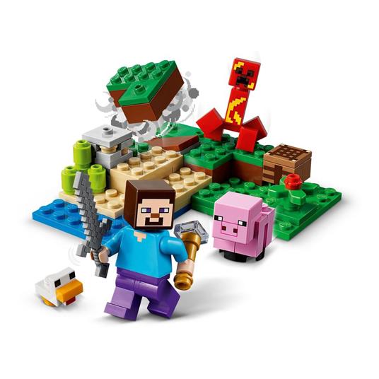 LEGO Minecraft L'agguato del Creeper, Mattoncini da Costruzione con Steve e 2 Minifigure, Giochi per Bambini 7+ Anni, 21177 - 3