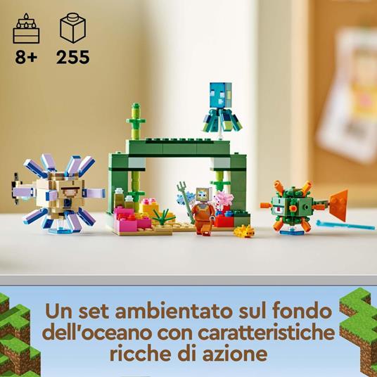 LEGO Minecraft 21180 La Battaglia del Guardiano, Avventura Subacquea, Set da Costruzione, Giocattoli per Bambini di 8+ Anni - 2