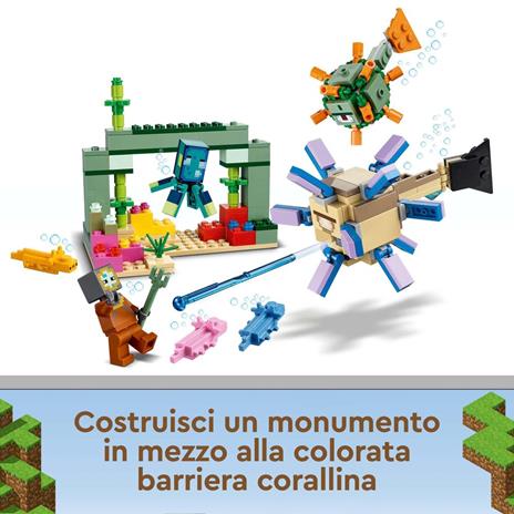 LEGO Minecraft 21180 La Battaglia del Guardiano, Avventura Subacquea, Set da Costruzione, Giocattoli per Bambini di 8+ Anni - 3