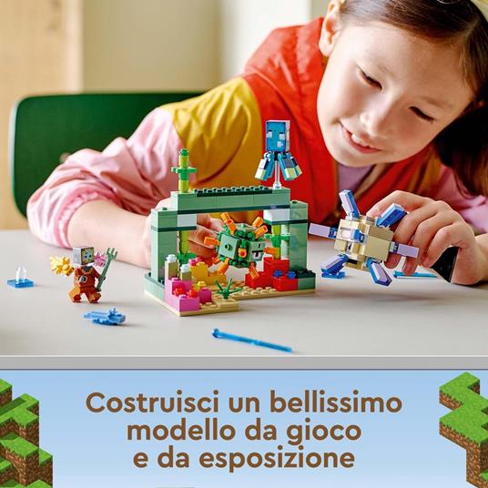 LEGO Minecraft 21180 La Battaglia del Guardiano, Avventura Subacquea, Set da Costruzione, Giocattoli per Bambini di 8+ Anni - 6