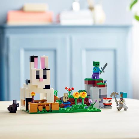 LEGO Minecraft 21181 Il Ranch del Coniglio, Giochi per Bambini e Bambine di 8+ Anni con Figure di Domatore, Zombie e Animali - 5
