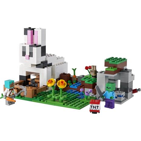 LEGO Minecraft 21181 Il Ranch del Coniglio, Giochi per Bambini e Bambine di 8+ Anni con Figure di Domatore, Zombie e Animali - 7