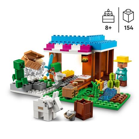 LEGO Minecraft 21184 La Panetteria, Villaggio di Neve, Casa Giocattolo con Creeper, Spada e Accessori, Giochi per Bambini - 3