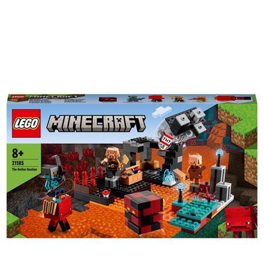LEGO Minecraft 21185 Il Bastione del Nether, Castello Giocattolo con Personaggi Piglin, Giochi per Bambini da 8 Anni - LEGO - Minecraft - TV & Movies - Giocattoli | IBS